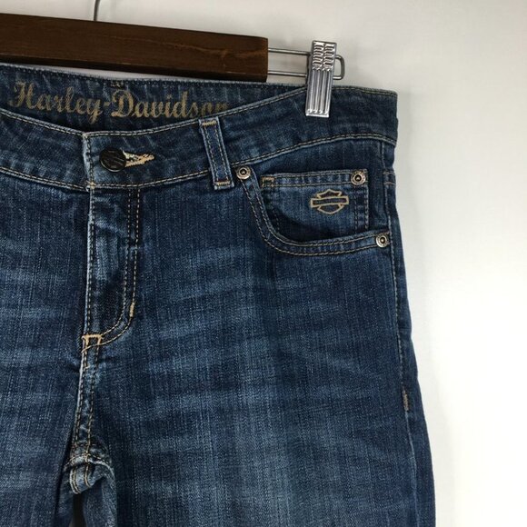 Harley Davidson Bootcut Jeans Blue Size 6 - Picture 3 of 10